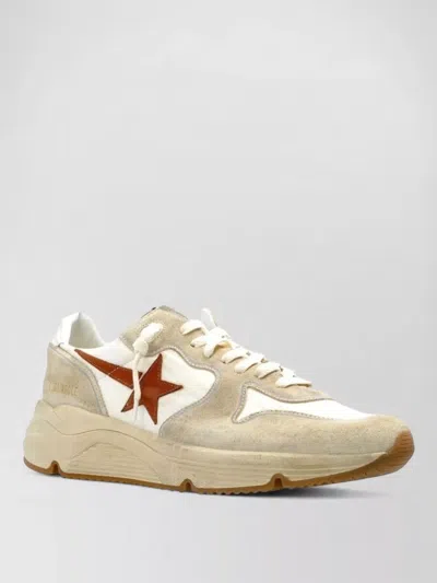 Golden Goose Sneakers Round Toe Suede Panels Star Motif Rubber Sole In Multi