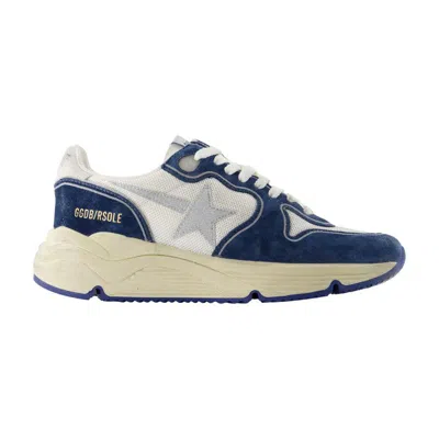 Golden Goose Running Sole Mesh-panel Sneakers In Blue