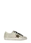 Golden Goose Super Star Light Beige Cow Leather Sneakers In Gray