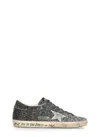 Golden Goose Super-star Classic With List Glitter Upper Toe Tongue And Heel Laminated Star Sneakers Grey In Silver