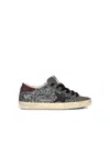 Golden Goose Superstar Glitter Leather Low-top Sneakers In Silver