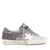 Golden Goose Super-star Classic With List Glitter Upper Toe Tongue And Heel Laminated Star Sneakers Grey In Silver