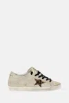 Golden Goose Women Super Star Leather Upper Glitter Toe And Tongue Leather Heel Leopard Horsy Star In Neutral