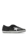 Golden Goose Super-star In Black Leather With White Leather Star And Heel Tab In Black