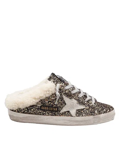 Golden Goose Sneakers Super Star In Glitter Color Black/gold In Multi