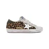 Golden Goose Soul-star Distressed Leather-trimmed Leopard-print Calf Hair Sneakers