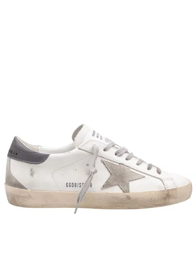 Golden Goose Sneakers Super Star In Pelle Colore Bianco/gray In White