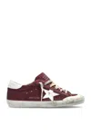 Golden Goose Super Star Sneakers In Bordeaux Glitter