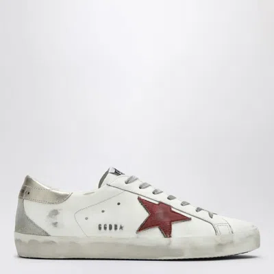 Golden Goose Leather Sneakers With Star Patch Detail In White