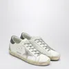 Golden Goose Distressed Star Rubber Sole Sneakers In White