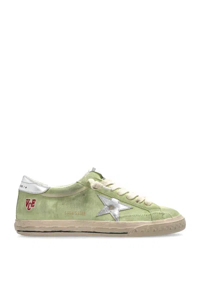 Golden Goose Sneakers Super-star With List Destroyed In Green