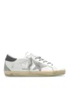 Golden Goose White Low Top Sneakers With Star Patch In Negro