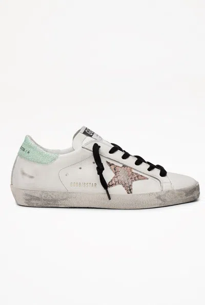 Golden Goose Sneakers Superstar White Leather-printed Orange Snake Star