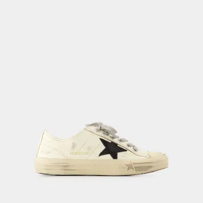 GOLDEN GOOSE SNEAKERS V-STAR 2 - GOLDEN GOOSE DELUXE BRAND - CUIR - BLANC/NOIR