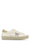 Golden Goose White Leather Hi Star Sneakers In White