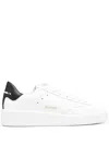 Golden Goose Leather Sneakers With Back Contrasting Patch In White