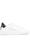 Golden Goose Leather Sneakers With Back Contrasting Patch In White