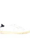 Golden Goose 'matchstar' White Low Top Sneakers With Logo Patch On The Tongue And Contrasting Heel With Logo In White