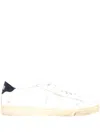 Golden Goose 'matchstar' White Low Top Sneakers With Logo Patch On The Tongue And Contrasting Heel With Logo In White