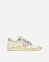 Golden Goose White Leather Sneakers With Distinctive Star Detail In White