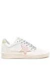 Golden Goose Ball Star Leather Sneakers With Iconic Contrasting Star In White