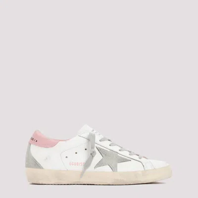Golden Goose Superstar Leather Upper And Heel Suede Star And Spur Cream Sole Sneakers In Multi