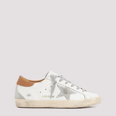 Golden Goose Super Star Leather Sneakers In White