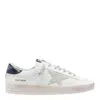Golden Goose Stardan Sneakers With Ice-gray Suede Star And Glossy Black Leather Heel Tab In Multi