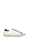 Golden Goose Distressed Leather Low Top Sneakers In Neutral