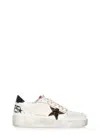 Golden Goose Leopard-print Leather Star Sneakers In White