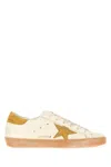 Golden Goose Leather Sneakers With Star Patch And Perforated Sides In Multi