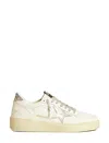 Golden Goose Low-top Sneakers With Textured Leather Upper In Red