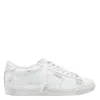 Golden Goose Leather Sneakers Featuring Perforated Detailing In White