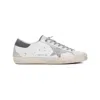 Golden Goose Panelled Sneakers With Signature Star Patch And Distressed Effect In White