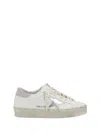 Golden Goose Leather Luxe Sneakers Branded Heel In White