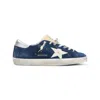 Golden Goose Super-star Suede Upper And Toe Foam Tongue Leather Star Laminated Heel Sneakers Blue