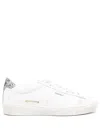 Golden Goose Worn-out Sparkle Low-top Sneakers In White