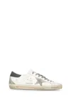 Golden Goose Distressed Star Rubber Sole Sneakers In White