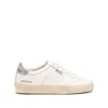 Golden Goose Low-top Distressed Sneakers With Glittery Heel Tab In White