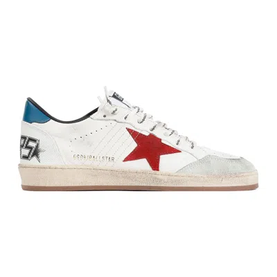 Golden Goose Trainers In White/red/ice/oceocean Blue