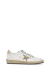 Golden Goose Leather Sneakers With Laminated Star And Heel Detail In Multi
