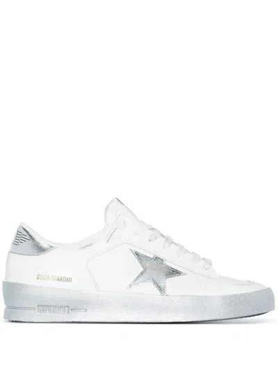 Golden Goose White Leather And Cotton Sneakers