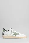 Golden Goose White Leather Sneakers In White