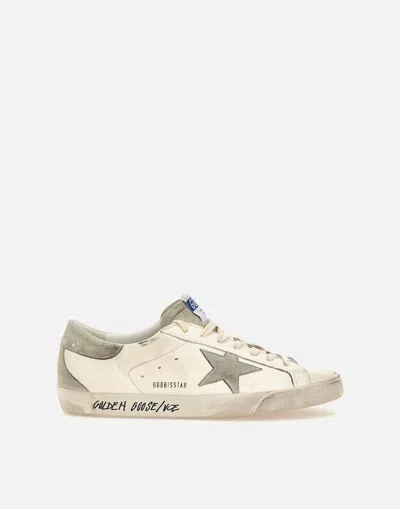 Golden Goose Superstar Classic Leather Sneakers In White-grey