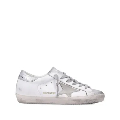 GOLDEN GOOSE SNEAKERS WHITE, SILVER