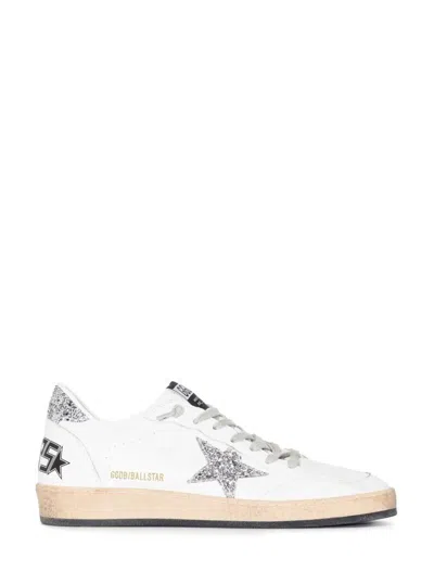 Golden Goose Sneakers In White/ Silver