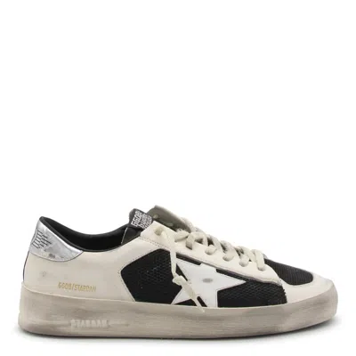 Golden Goose Sneakers In White/black/silver