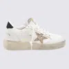 Golden Goose Ball Star 2 Sneakers With Gold Glitter Star And Black Glitter Heel Tab In White
