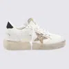 Golden Goose Ball Star 2 Sneakers With Gold Glitter Star And Black Glitter Heel Tab
