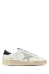 Golden Goose White Sneakers With Star Detail In Leather Man In Whiteiceblue